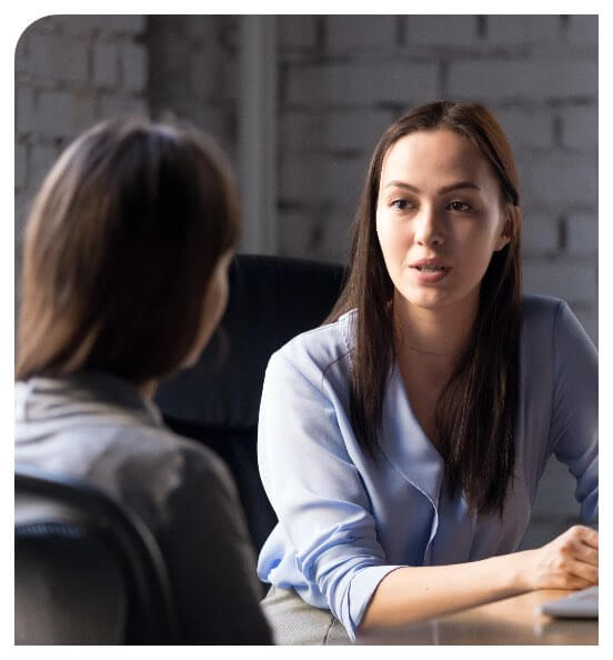 Specialist services - two women discussing